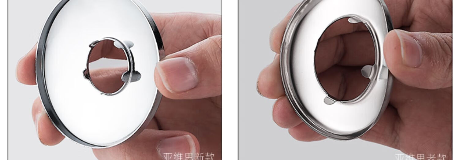 水龙头盖帽黑色不锈钢装饰盖三角阀遮丑盖子加大加高4分加厚遮羞