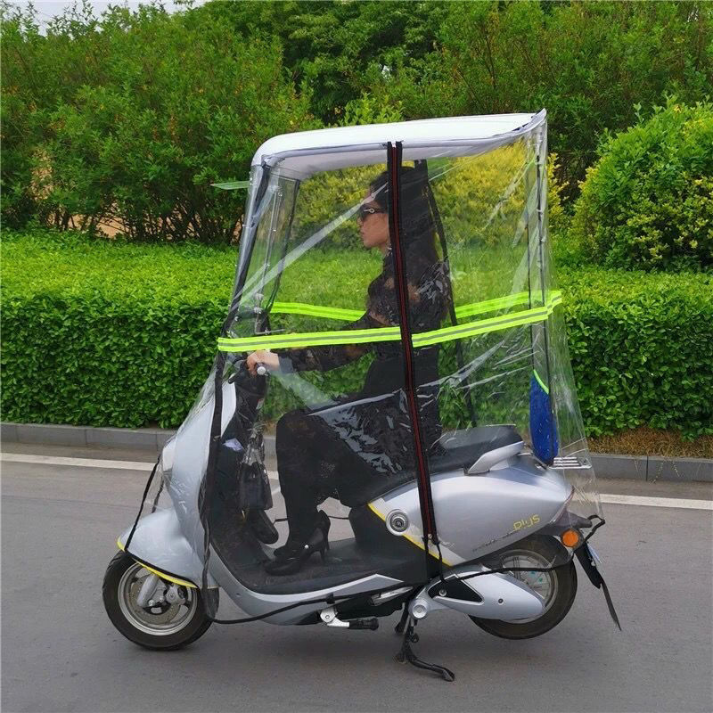着婳适用于7字电动车雨棚蓬摩托车电瓶车挡雨棚遮阳伞踏板车挡风罩