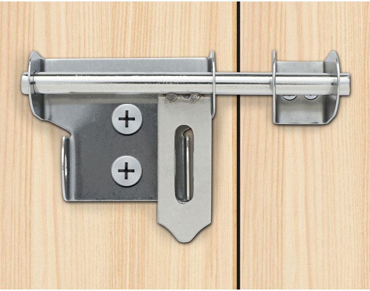 304不锈钢挂锁锁扣家用锁牌左右插门锁插销木门锁明插销门扣门栓 智