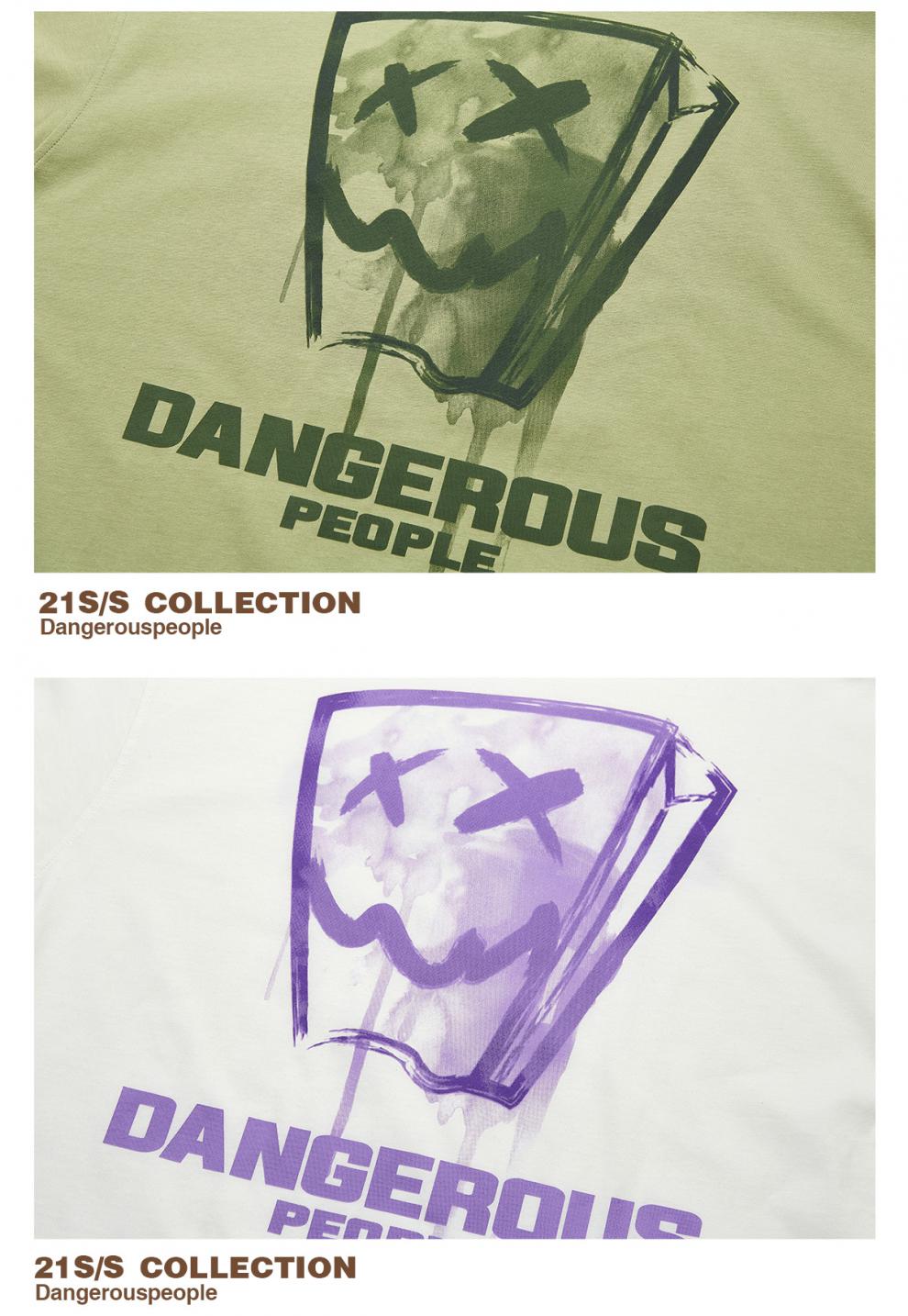 dangerouspeople薛之谦dsp字母纸袋人短袖t恤男夏季情侣潮流t恤 白色