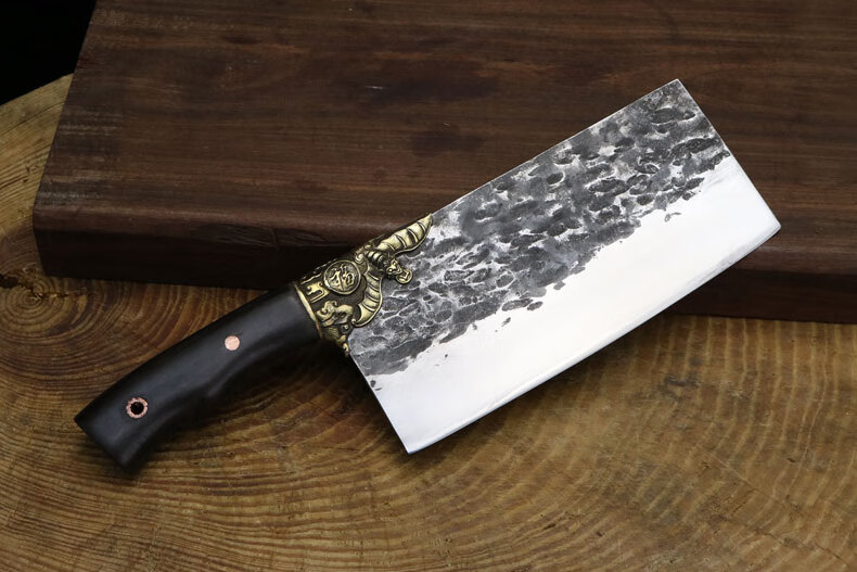 铁匠世家老式菜刀龙泉螭龙手工菜刀手工锻打厨师切片刀平头老式厨房