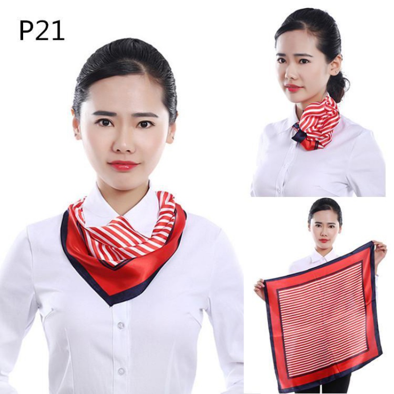 工作丝巾职业装工作制服银行酒店移动空姐礼仪秋冬女小方巾丝巾围巾