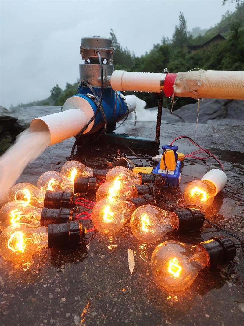 水力发电机户外 铝合金1000瓦涡轮水力发电机220伏50hz家用【图片