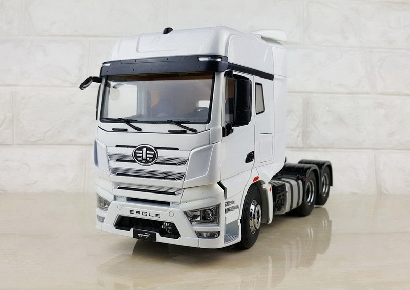 解放j7牵引车模型124一汽原厂拖头集装箱半挂合金卡车摆件解放j7红色