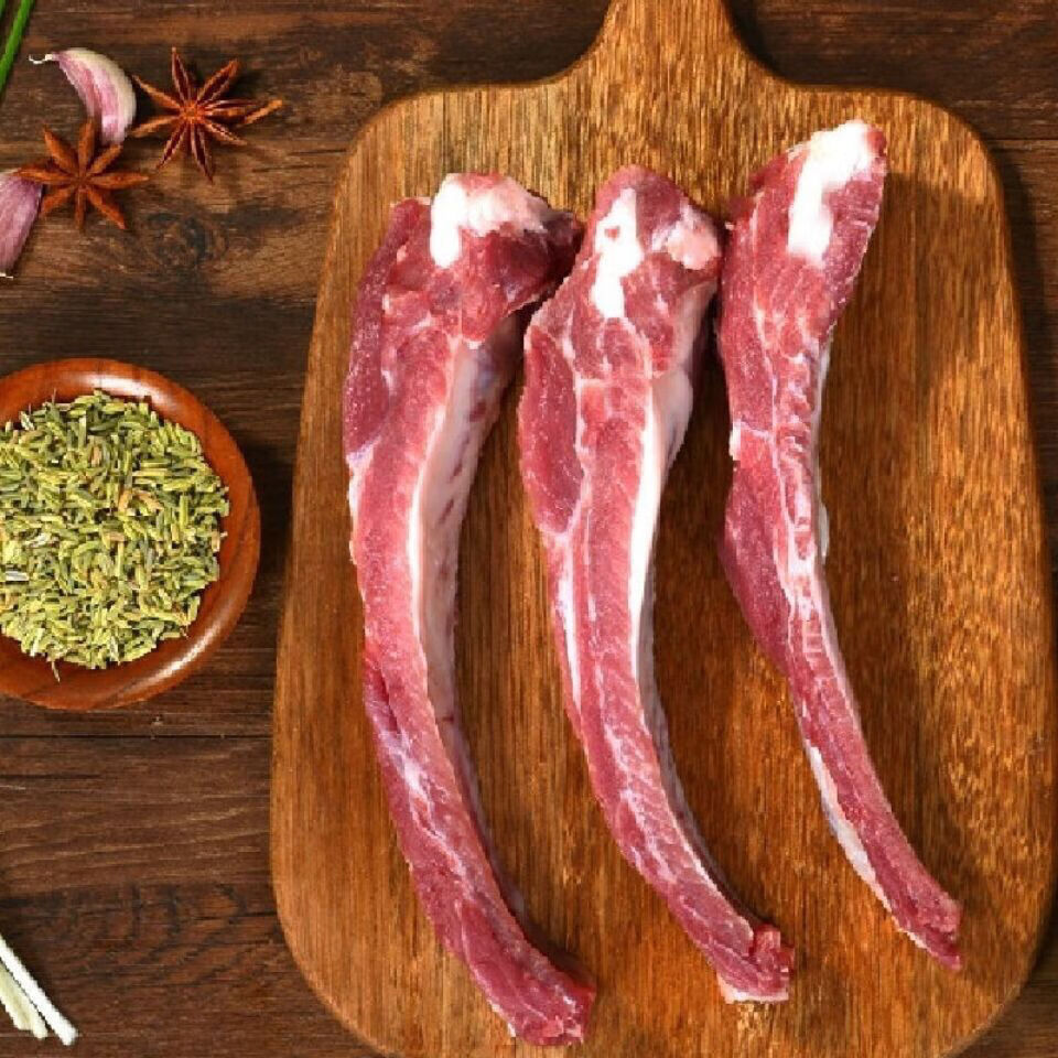 黑猪排骨新鲜冷冻肋排纯肋排黑毛散养猪肋排骨猪排红烧蒜香排骨锦祥橙