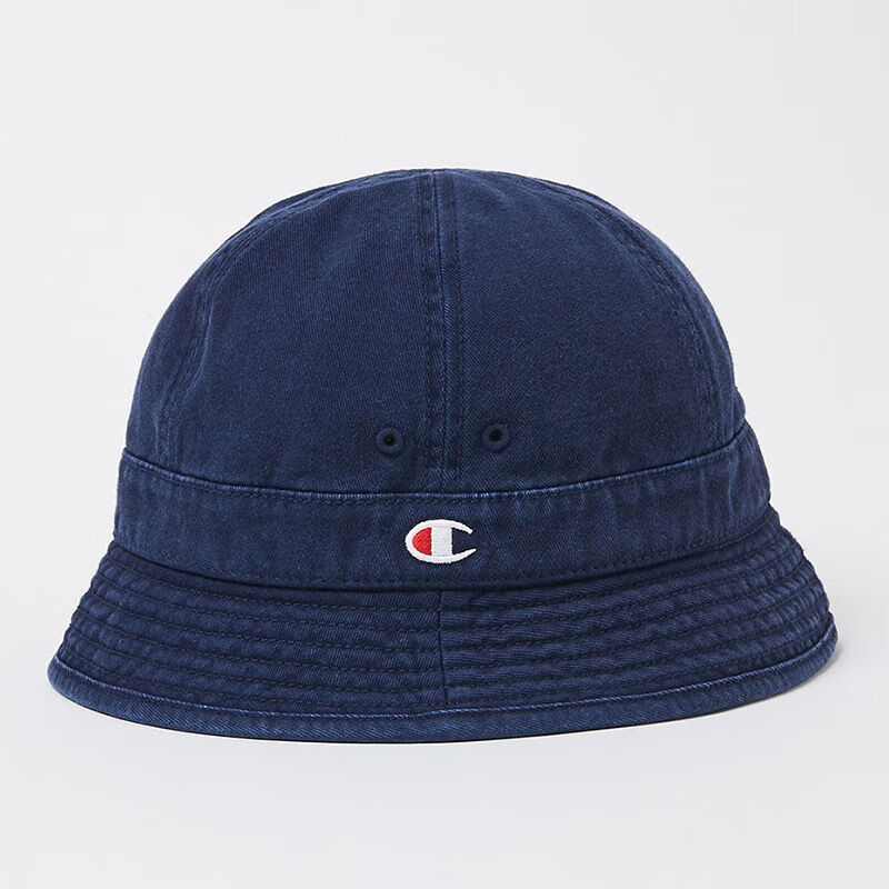 champion冠军小码新款日系圆顶渔夫帽水洗防晒纯棉水桶帽女小众盆帽