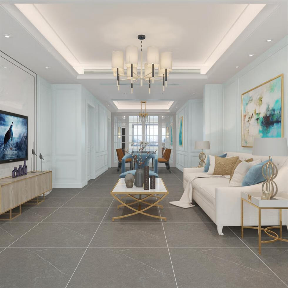 瓷砖地砖800x800北欧风户外庭院滑耐磨彩色水磨石地板砖80x80水磨石