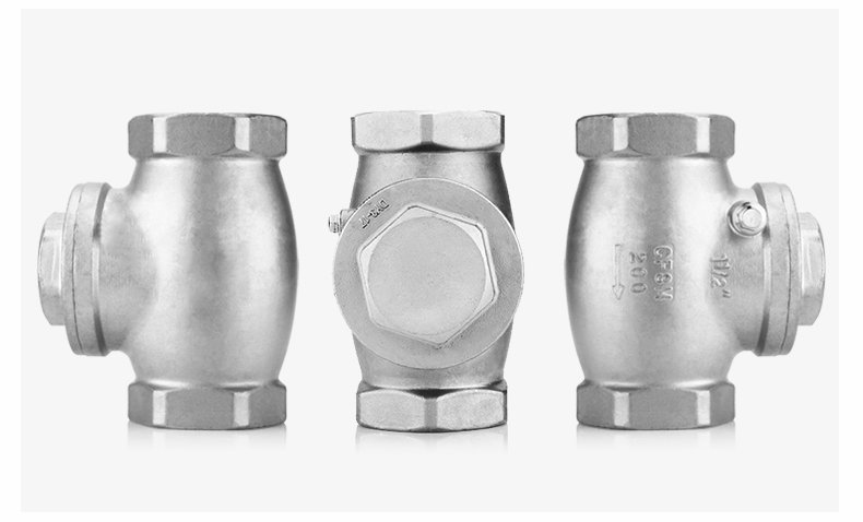 阁伶适用于不锈钢卧式止回阀304内螺纹单向阀水管止逆阀4分6分dn5dn20