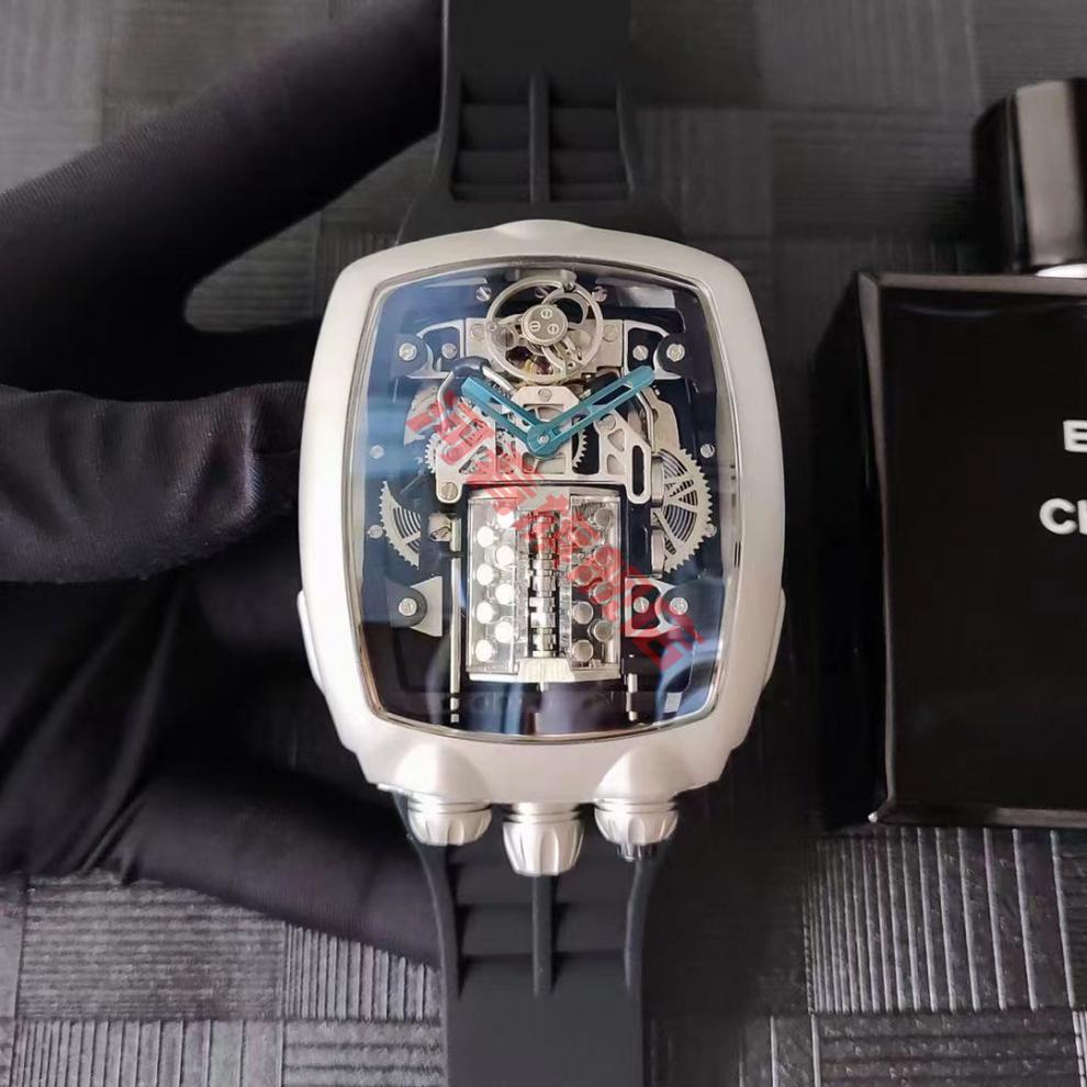布加迪发动机手表 布加迪手表男十六缸发动机威龙镂空酒桶黑科技个性