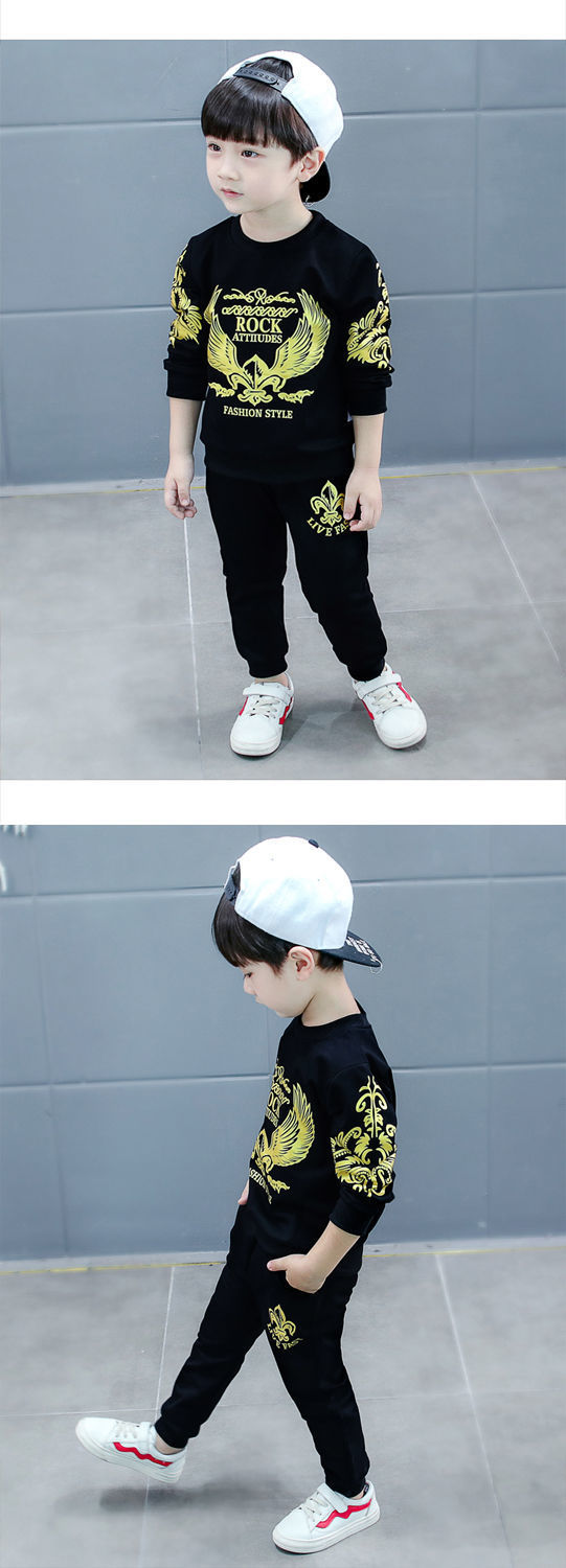 利方琪一至三岁的男孩子套装春秋长袖长裤男宝宝衣服【时尚帅气】男童