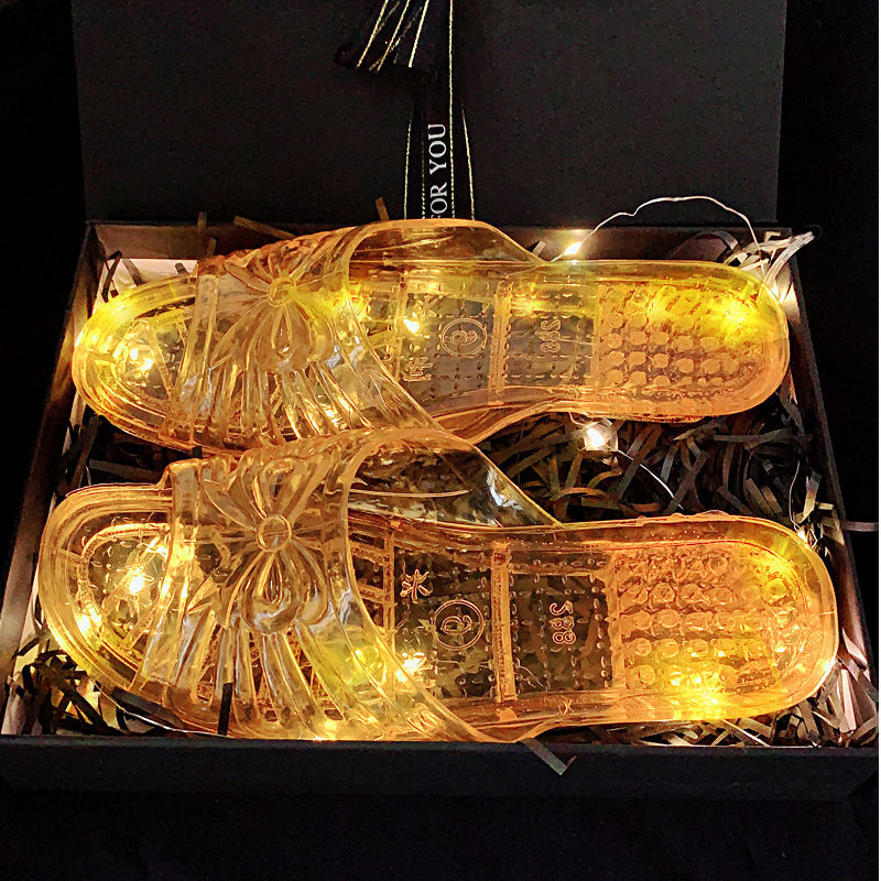 毕业水晶鞋搞怪生日礼物送女生朋友闺蜜感恶搞笑创意整人 黄色水晶鞋