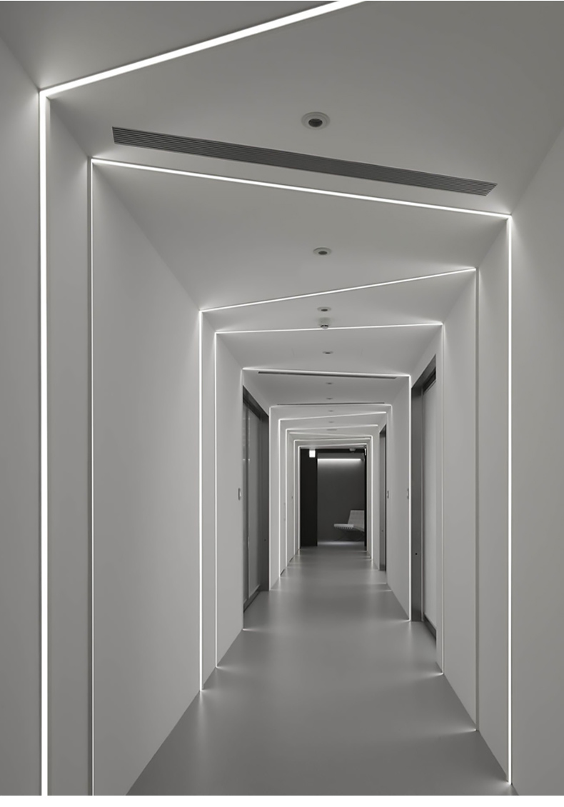 线条灯灯槽嵌入式线形灯u型明装灯条led线性灯暗装铝合金灯带卡槽