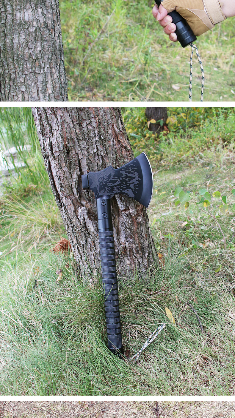 多功能户外斧头野外生存斧子刀营地斧战斧树劈柴打火求生斧子劈柴斧子