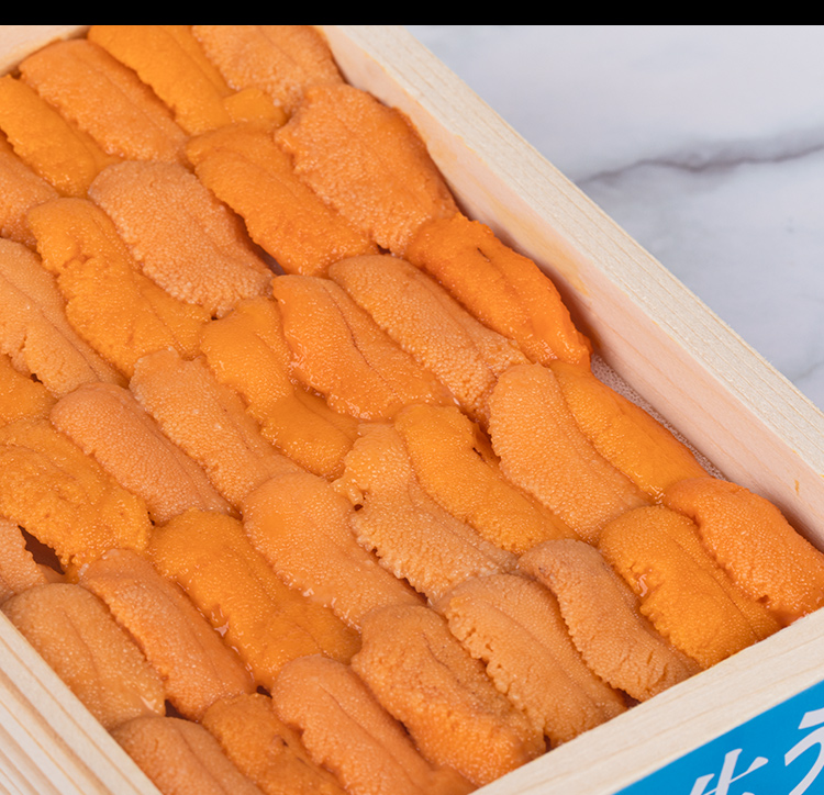 大连鲜活现剥马粪海胆紫胆冰鲜海胆肉100g 即食刺身包邮