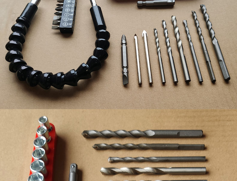 瓷砖玻璃钻头电钻头瓷砖钻头批头万向软轴外六角套筒五金配件组300mm