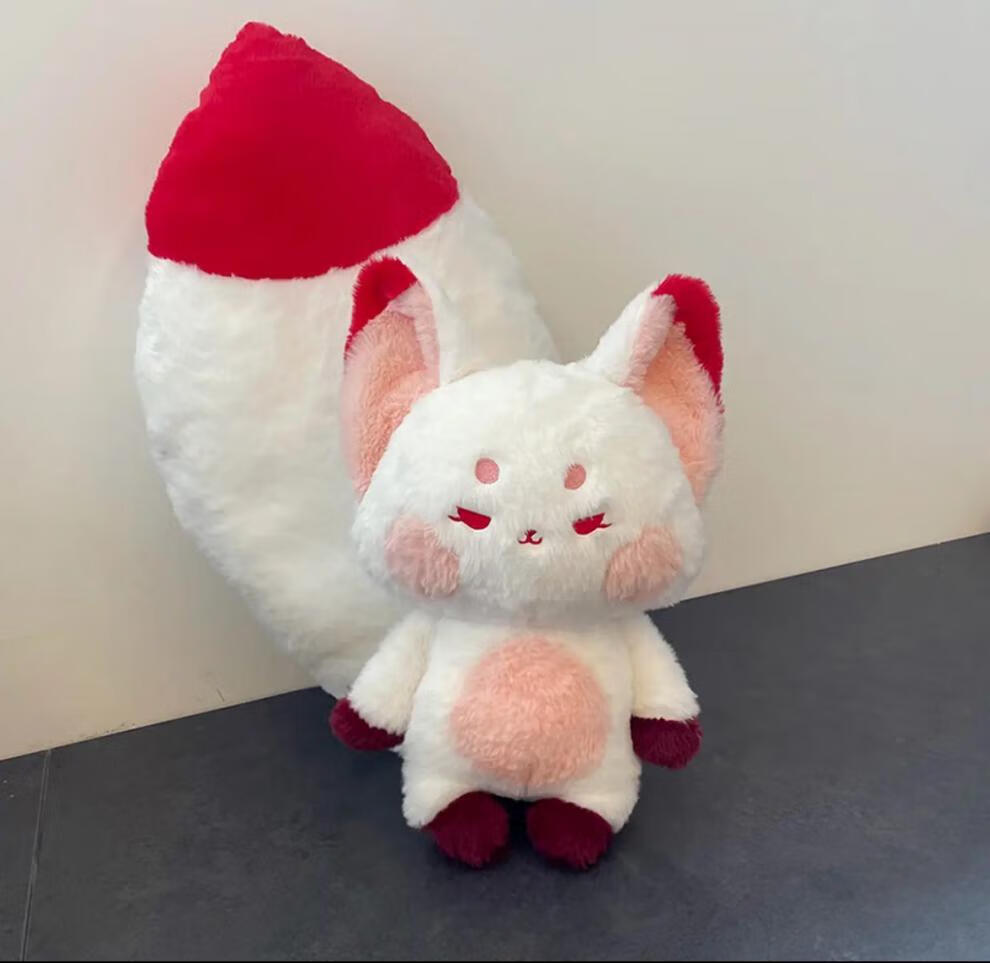 嘟嘟狐小狐狸大尾巴抱枕毛绒玩具抖音优趣优品同款狐狸公仔玩偶床上