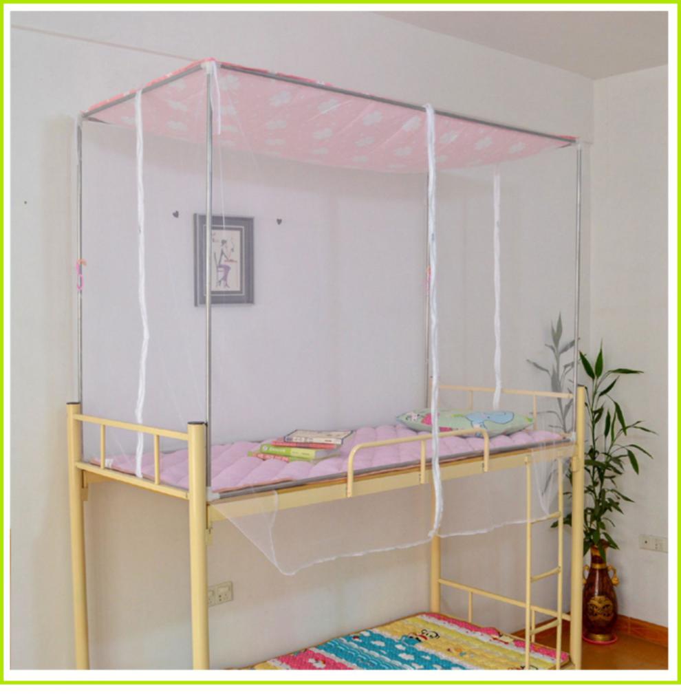 大学生宿舍上床下桌蚊帐不透光学生蚊帐寝室上铺单人床加密三开门拉链