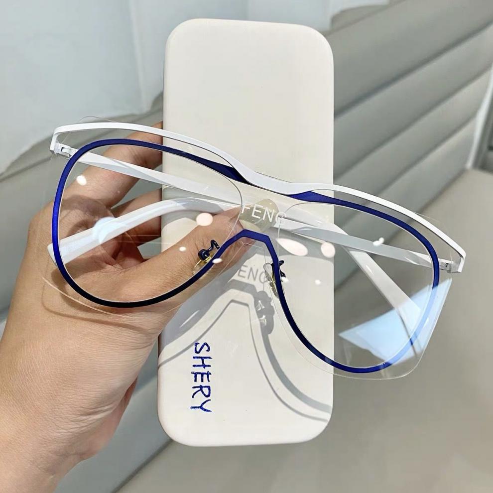 抖音网红墨镜小红书网红连体大框可配眼镜男女遮阳防风抖音潮太阳眼镜