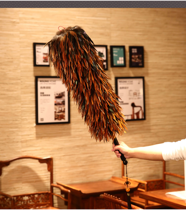 晗畅鸡毛掸子除尘禅子家用扫灰可伸缩毯子手工精制不掉毛耐用 m毛区40