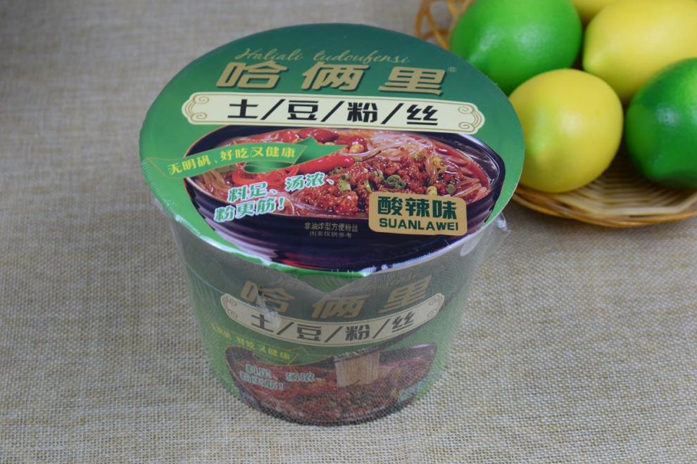 临夏土豆粉丝桶装粉丝穆斯林回族食品回民特色麻辣味1箱12桶