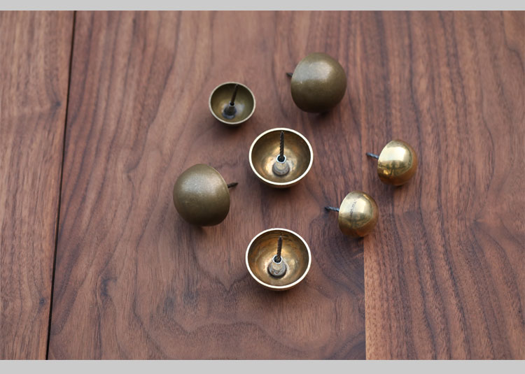 铜泡钉装饰图钉中式仿古大门半圆鼓钉古建帽钉木门铜钉配件门钉5cm