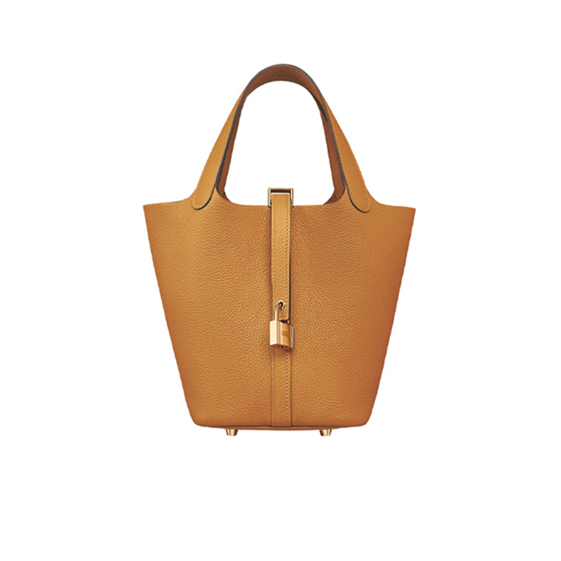 买手代购hermes爱马仕女包picotinlock牛皮金锁扣18菜篮子水桶包手提