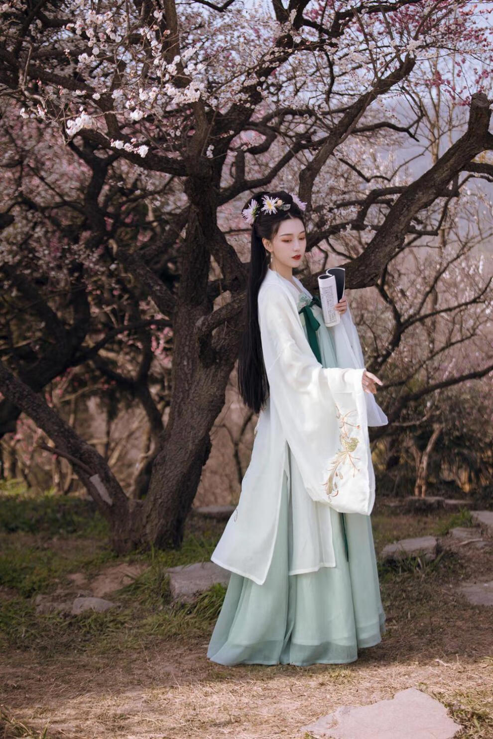 汉服成人女 汉服女六米大摆中国风古装齐胸襦刺绣学生仙女古风薄纱