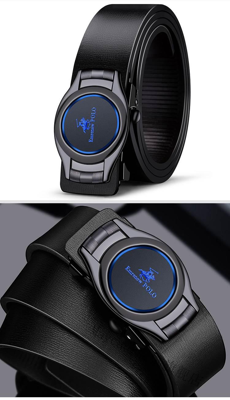 【抖音同款】安普里保罗皮带先生皮具店自动扣腰带男士商务休闲裤带潮