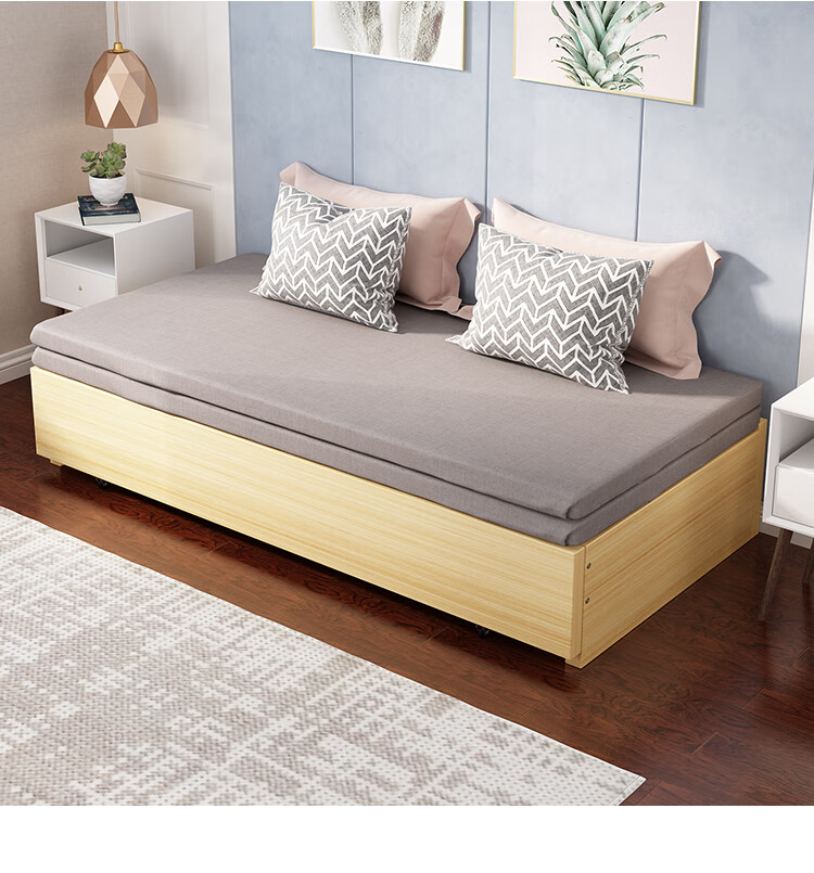 彤派实木沙发床多功能小户型伸缩床抽拉床18双人单人推拉坐卧榻榻米