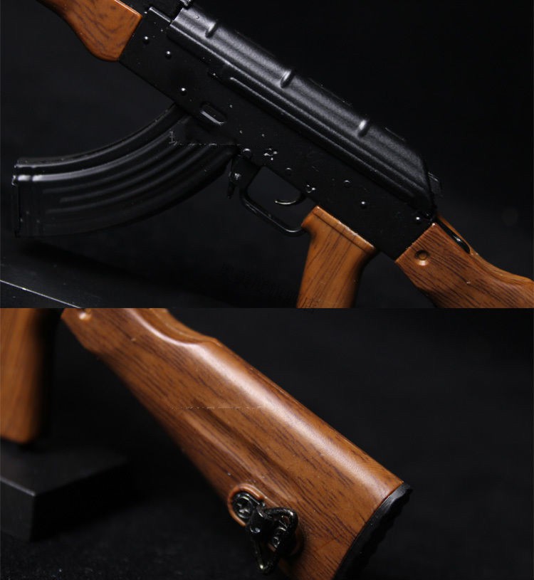 56式半自动道具枪影视道具出口1:3合金拼装枪模akm模型ak47军事摆件加