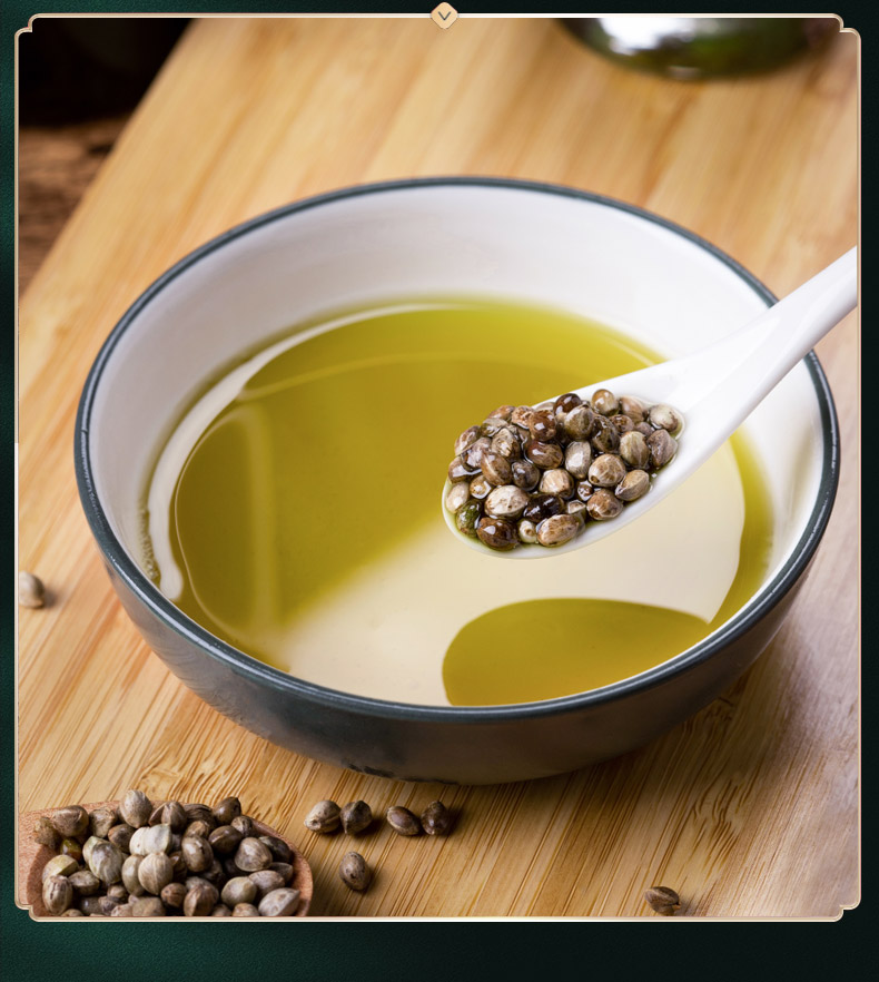 火麻油食用火麻籽油巴马初榨火麻仁油蜂蜜水