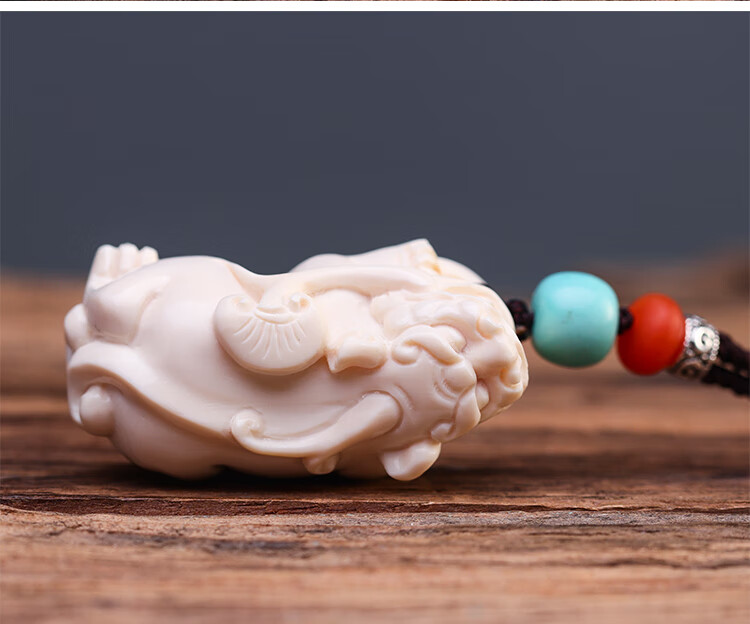 湘歌猛犸牙雕貔貅吊坠项链男纯手工牙雕挂件饰品瑞兽男女款生日礼物