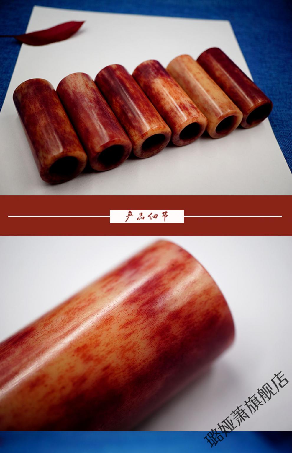 骆驼骨手把件天然骆驼骨手把件血料驼骨头文玩把件diy戒指扳指小腿