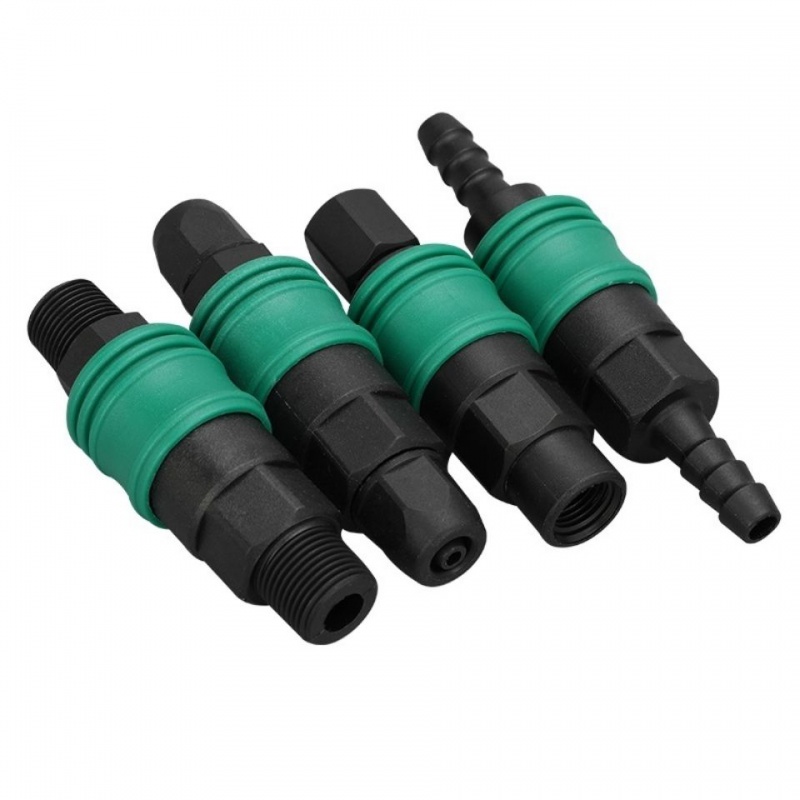 c式气动快速接头气管气泵配件工具塑钢塑料自锁sppp20公母对接头5x8