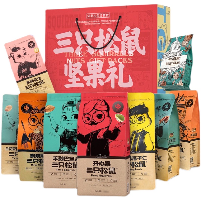 三只松鼠零食网红巨型超大女生日小吃休闲食品一整箱零食全种类混合42