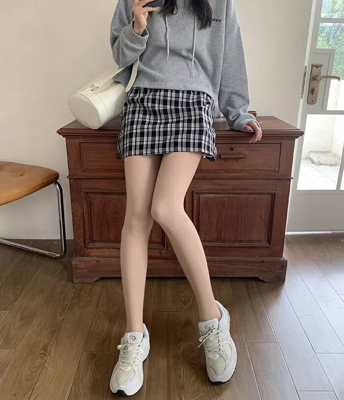 光腿神器女春秋冬季裸感自然隐形肉色外穿水光肌加绒加厚打底裤 肤色