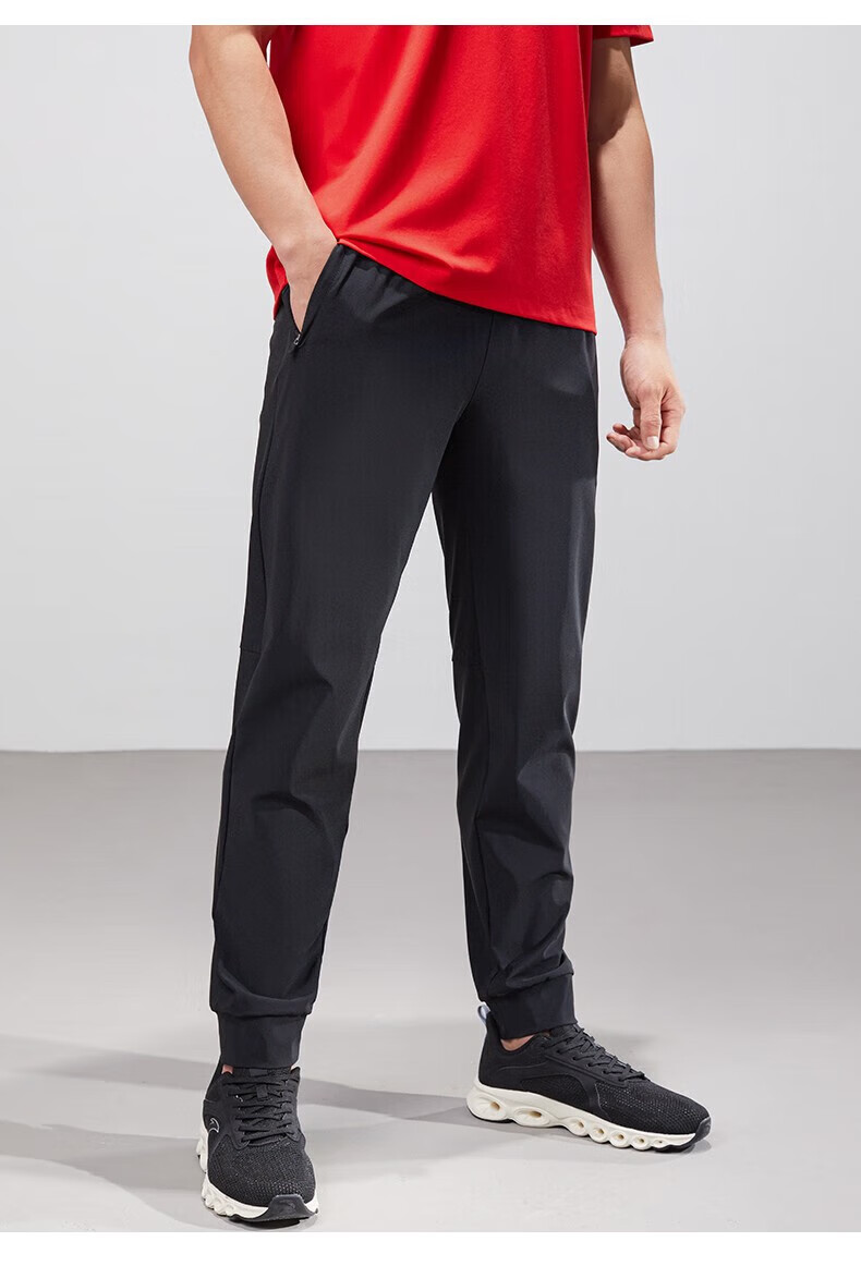 安踏(anta) 运动裤秋季男2022年新款休闲束脚冰丝运动长裤收口宽松