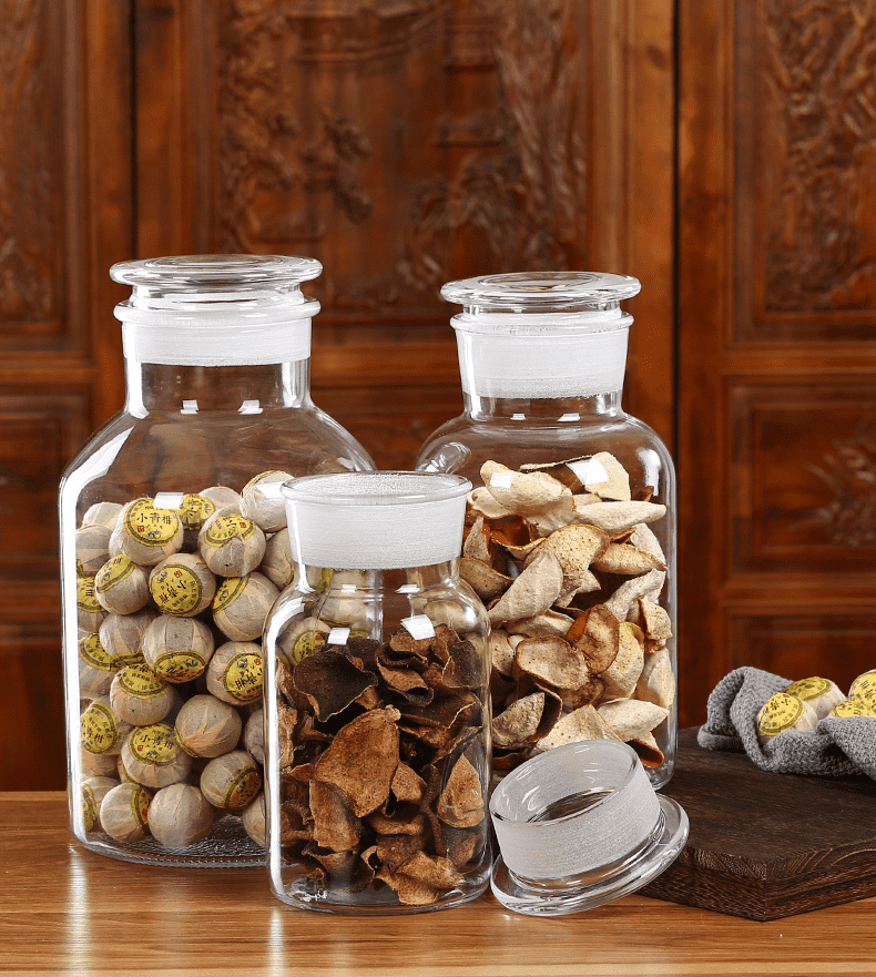 鸥欣半斤专用密封玻璃瓶带盖大容量药材展示储物罐玻璃罐 5l装单只