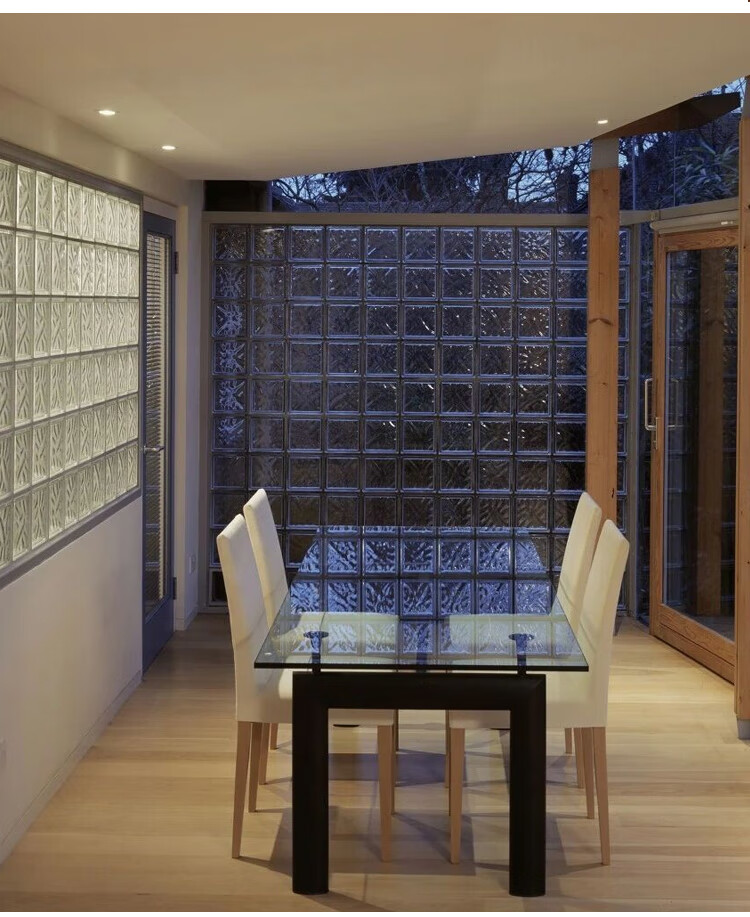 砖块纹空心透明方形水晶玻璃砖卫生间玄关背景吧台隔断墙厂家定制