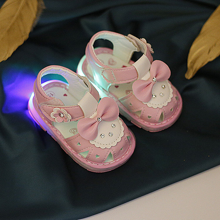 儿童凉鞋小孩子凉鞋限时女宝宝凉鞋0-1-3岁2女童包头凉鞋公主婴儿学步
