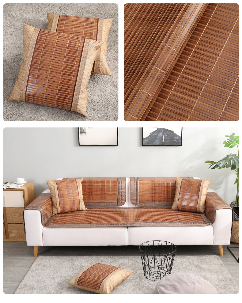 三人沙发凉席竹席沙发垫夏季夏天款凉席垫夏防滑凉垫竹子垫子竹坐垫套