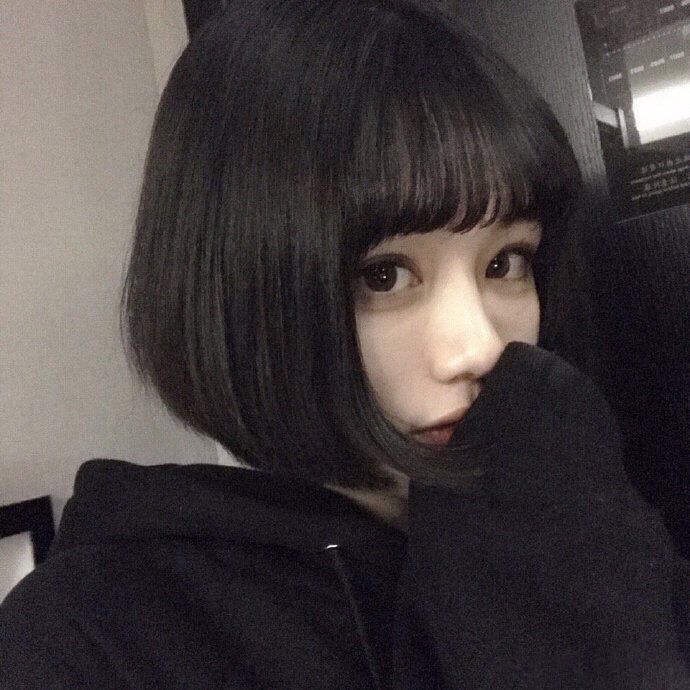 aidahngj假发女短发bobo头学生齐肩短发修脸可爱网红空气刘海锁骨假发