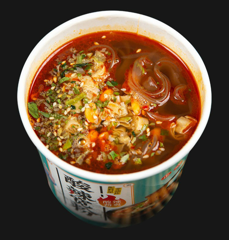 国圆酸辣宽粉 大桶装国圆酸辣宽粉红薯宽粉整箱泡面 酸辣宽粉112g 6