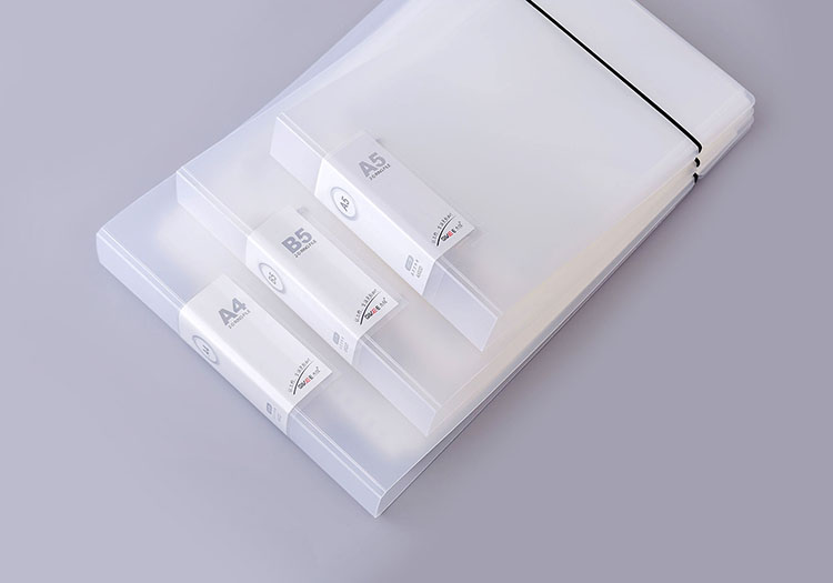 透明横版a5活页夹a4文件夹b5横向2孔外壳资料册试卷资料收纳册本b52孔