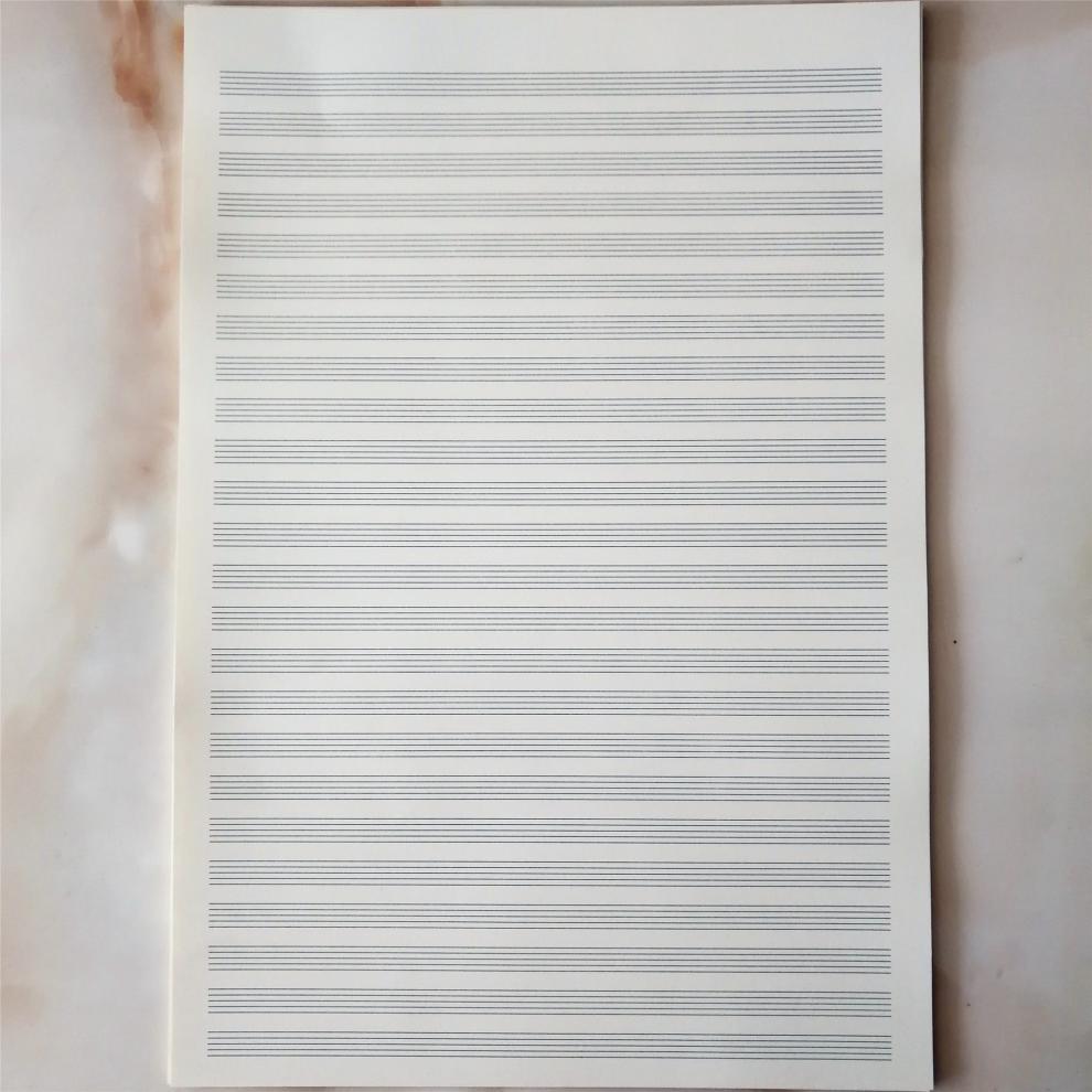 a3五线谱总谱纸150克8k开作曲钢琴谱夹纸小提琴架子鼓萨克斯专用24行