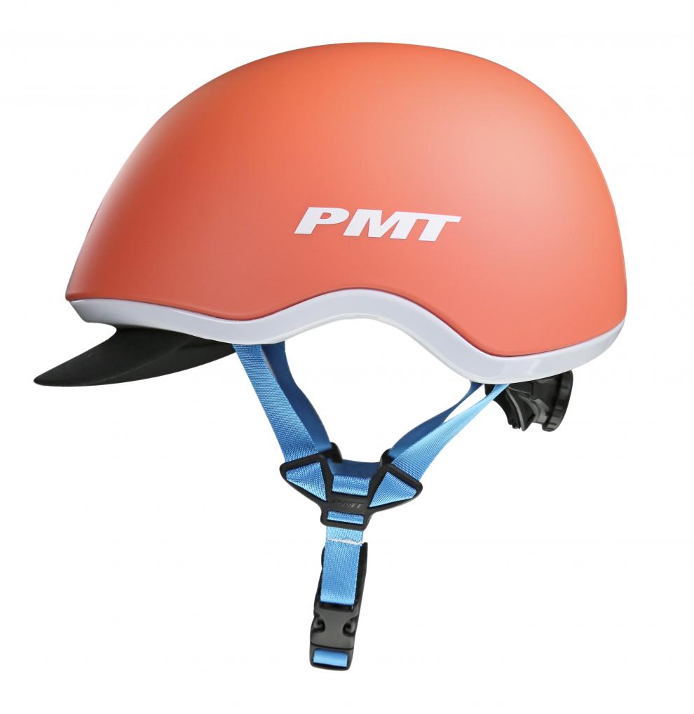 头盔男女公路自行车头盔城市通勤滑板单车骑行一体安全帽带帽檐桔色m