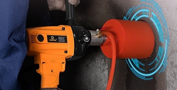 德国进口水钻打孔机无水封大功率干湿两用水转机工程水电转打洞器1600