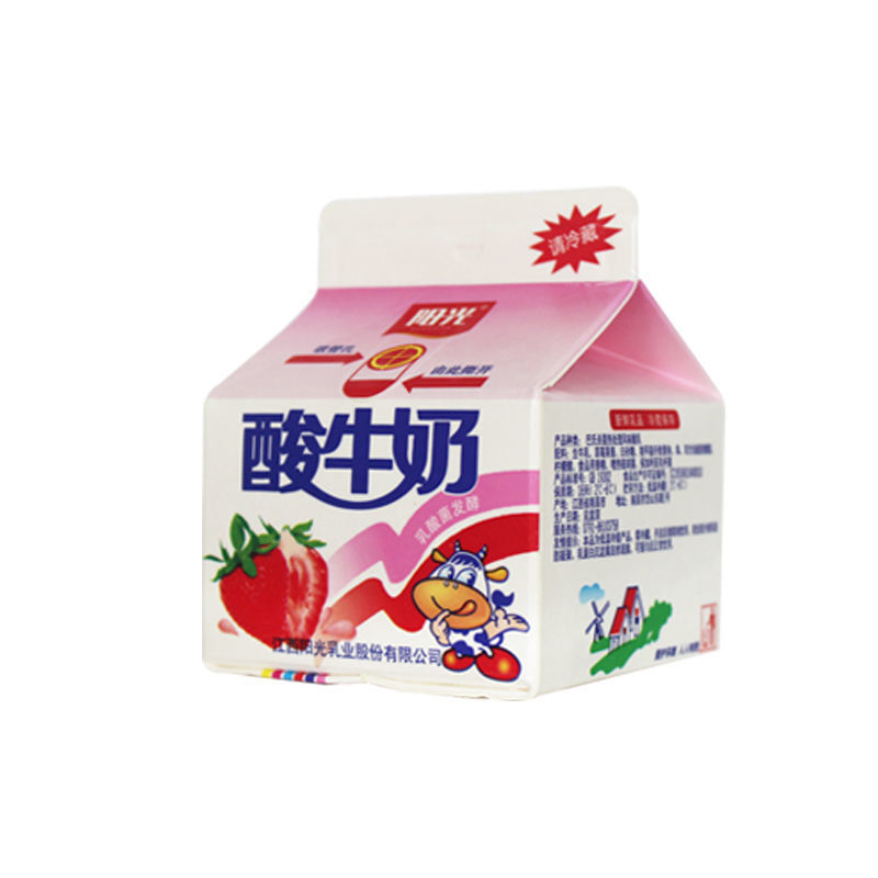 天天阳光小草莓酸牛奶低温风味酸奶232ml*12盒学生营养早餐奶 小原味