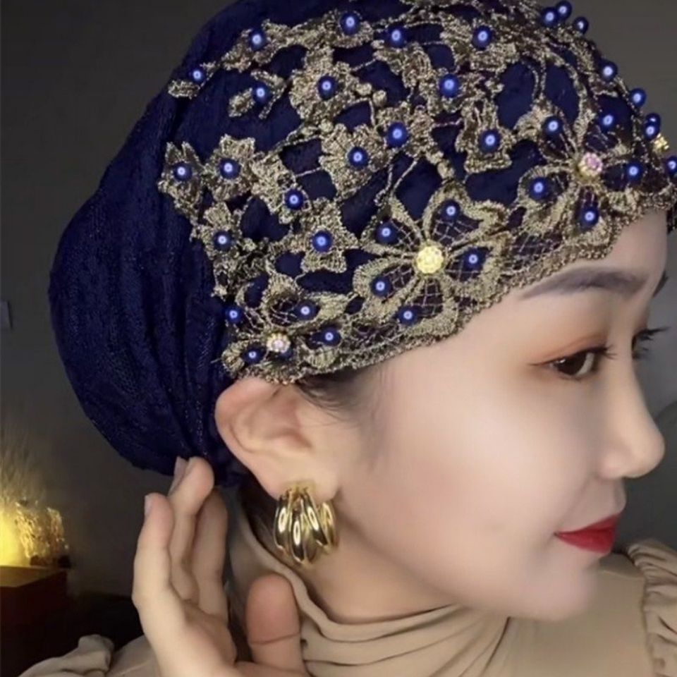 回族女人的套头纱巾盖头头巾头巾新款纱巾秋冬时尚回族女士包头帽盖头