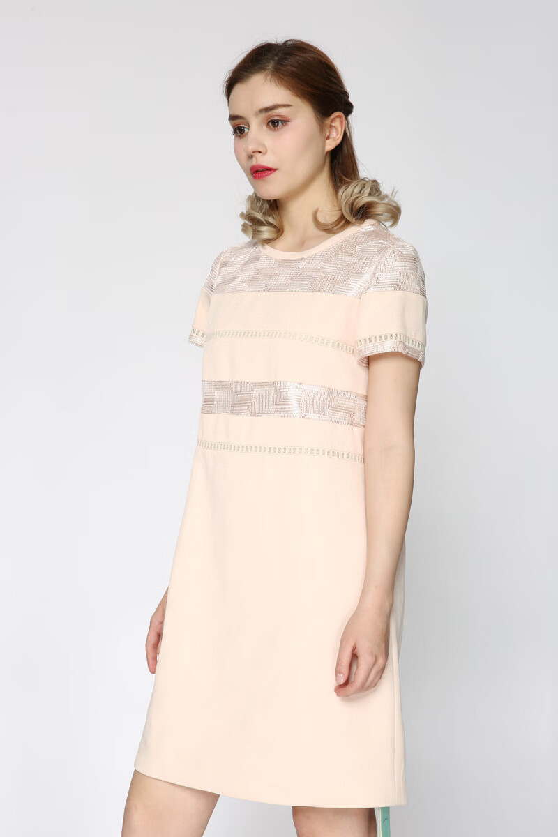 喀啦carablue女装韩版简约清新女连衣裙乳白色i1xm